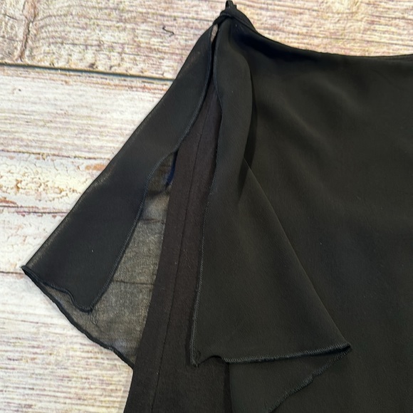 Zara • VTG Black Flow-y Top w/Silver Spikes • Sz M - Picture 12 of 16